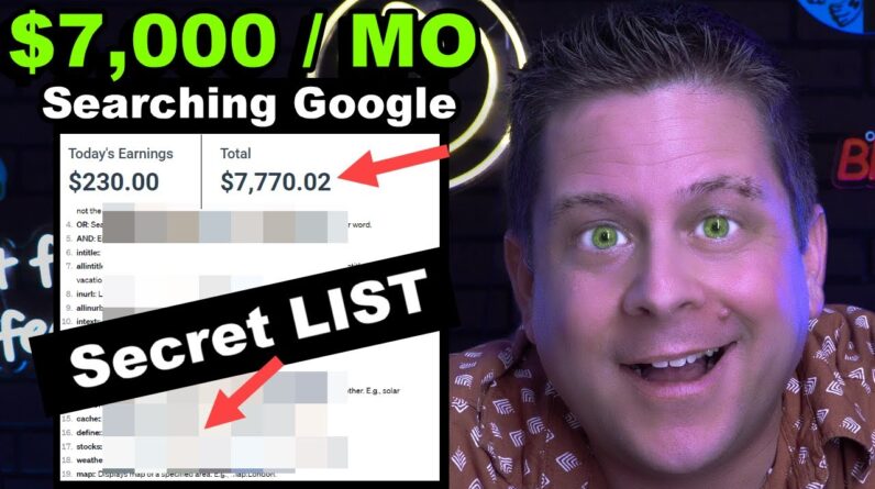 $7,000 A Month Using Google Search - Make Money Online - I Tried It!