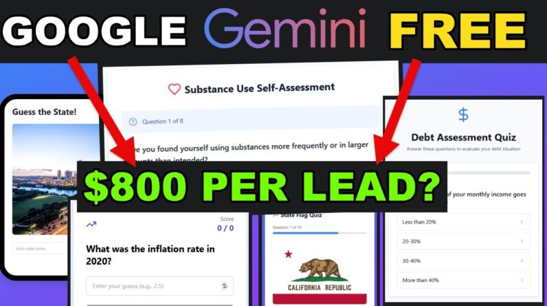 $800 Per Lead - Ai Quiz Niche Videos That Actually Make Money [Free Gemini Coder Ai]